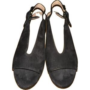 Aerosoles Women's Black Suede Platform Sandals Size‎ 8 Open Toe Casual